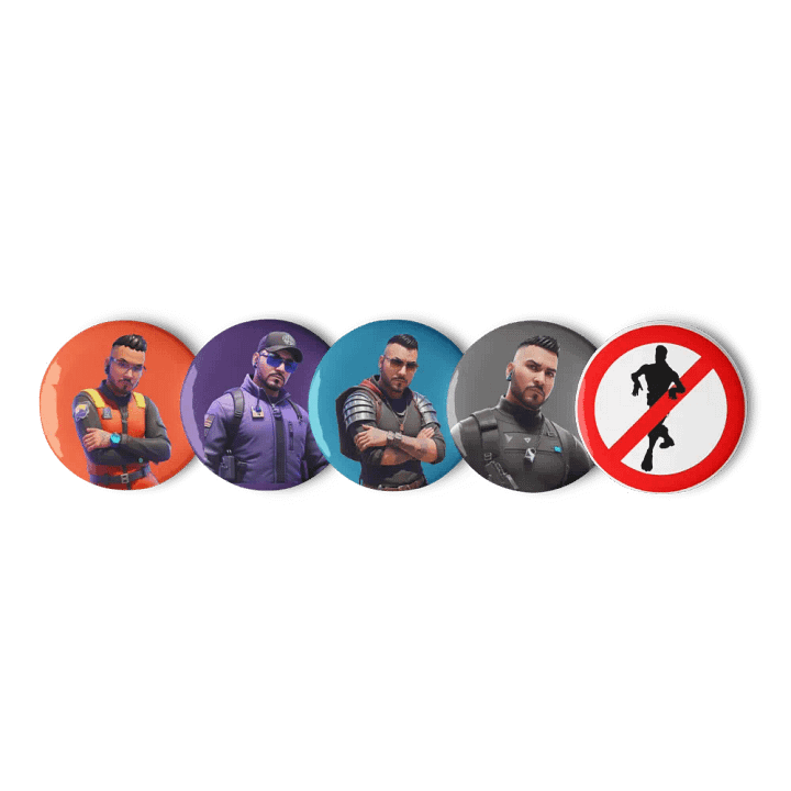 Fortnite Skin Pin Button Set (5-Piece) product image (1)