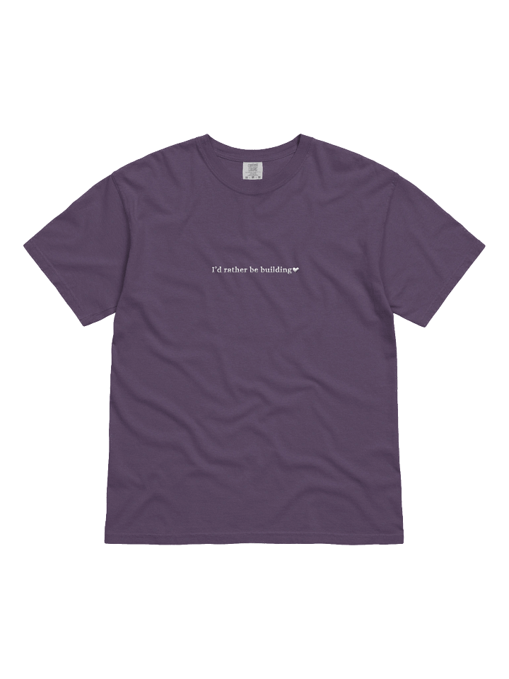 I'd rather be building tee (embroidered) product image (1)