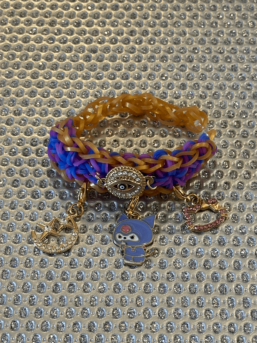 Purple Ninja Evil Eye Elastic Band Bracelet product image (1)