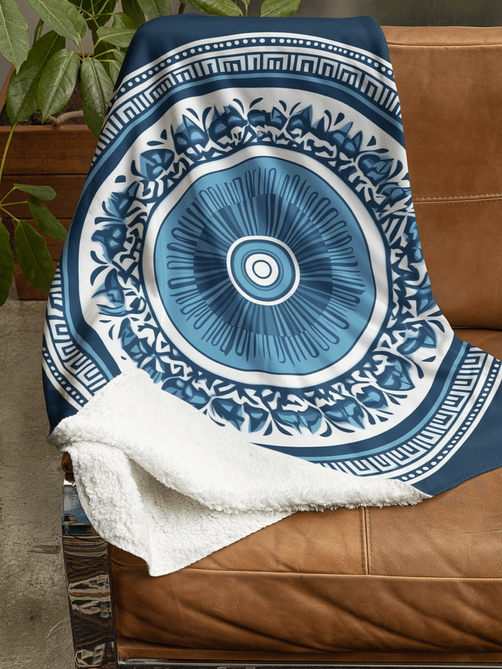 Hellenic Shield Mati: Throw Blanket product image (1)
