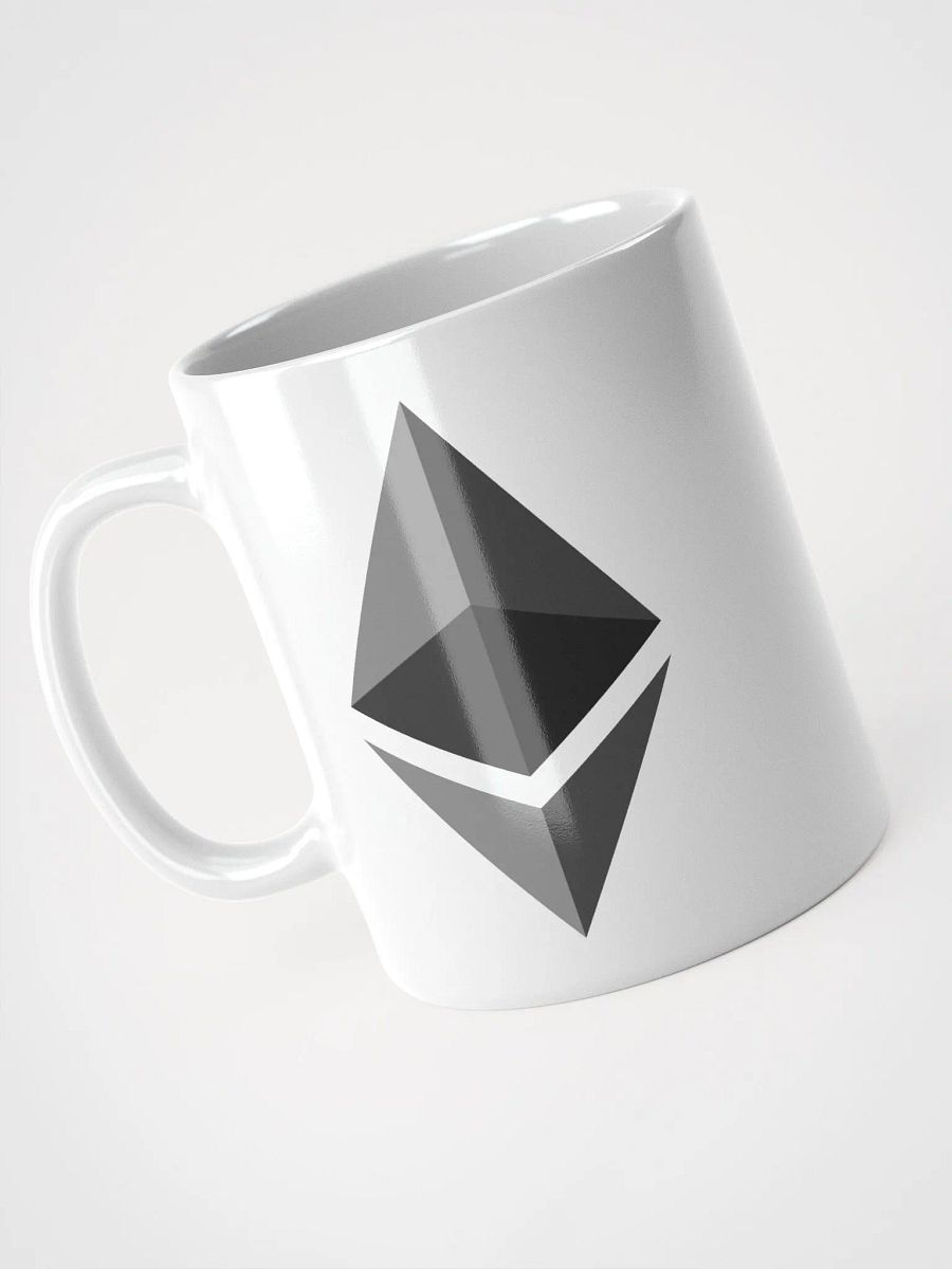 Ethereum Logo White Glossy Mug product image (1)