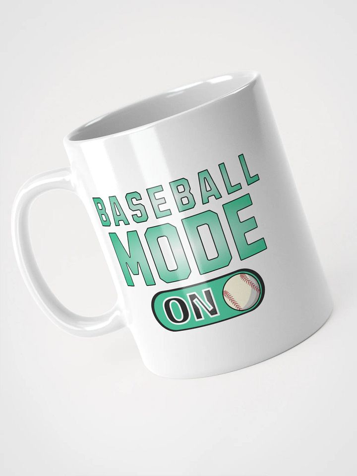 Baseball Mode On White Glossy Mug product image (2)