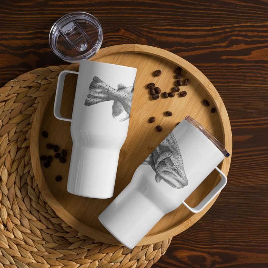 Trout Drawing Travel Cup product image (12)