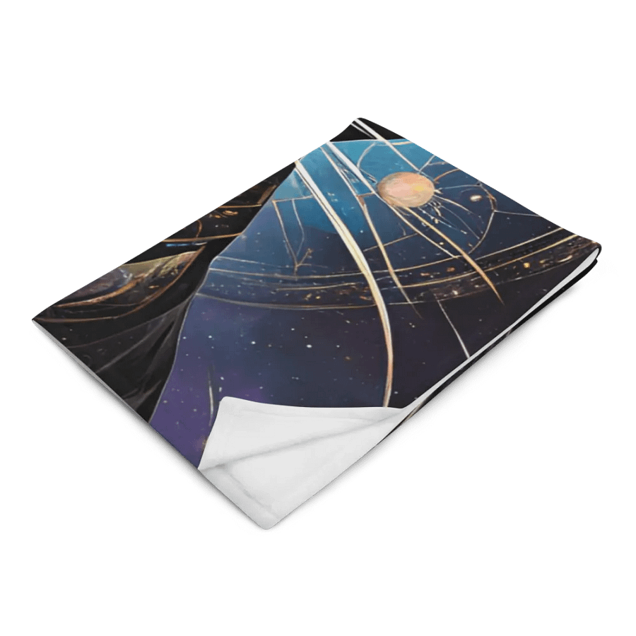 Cosmic Feline Dream Throw Blanket product image (3)