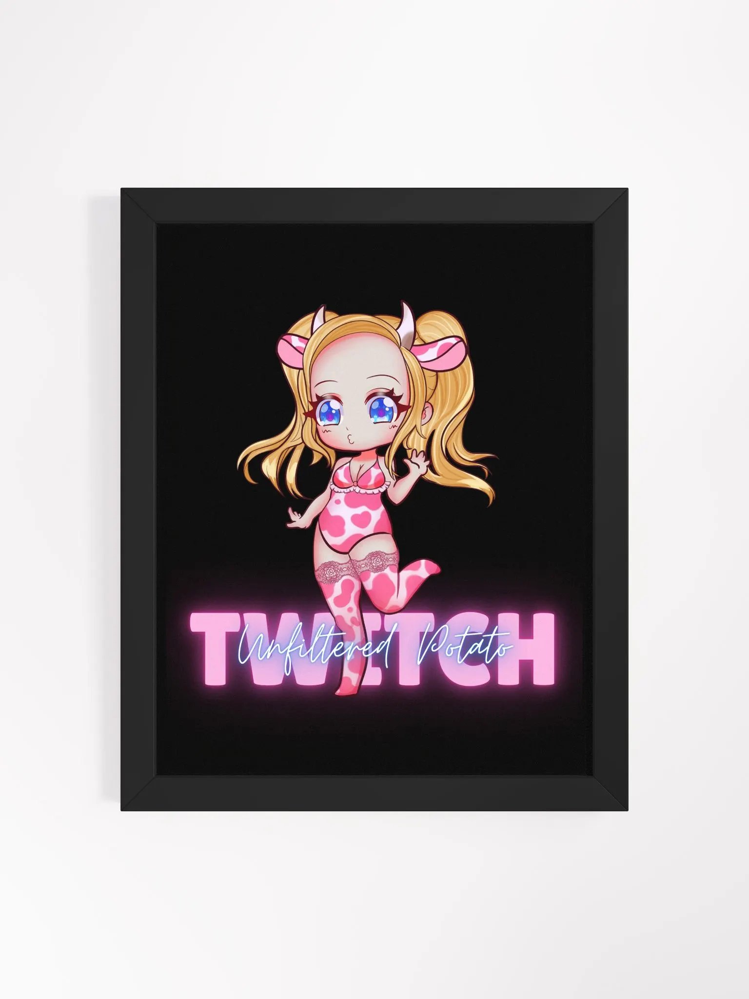 Chibi Cow-Print Twitch Poster product image (3)