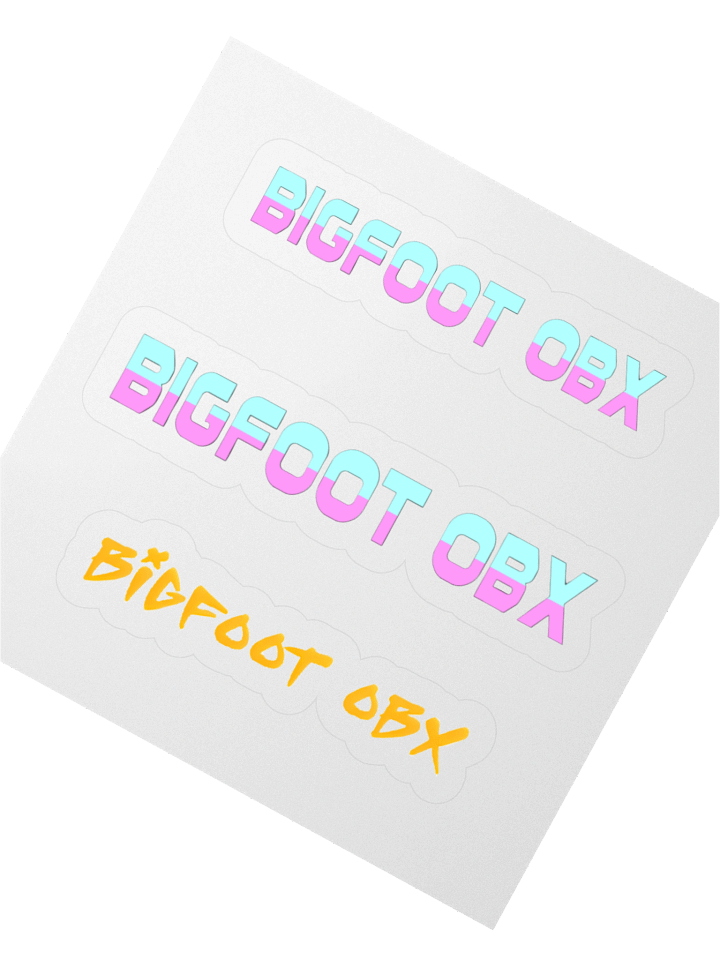 Destination Bigfoot Bronco Bigfoot OBX Logos Decals (Multiple Sizes Available) product image (5)