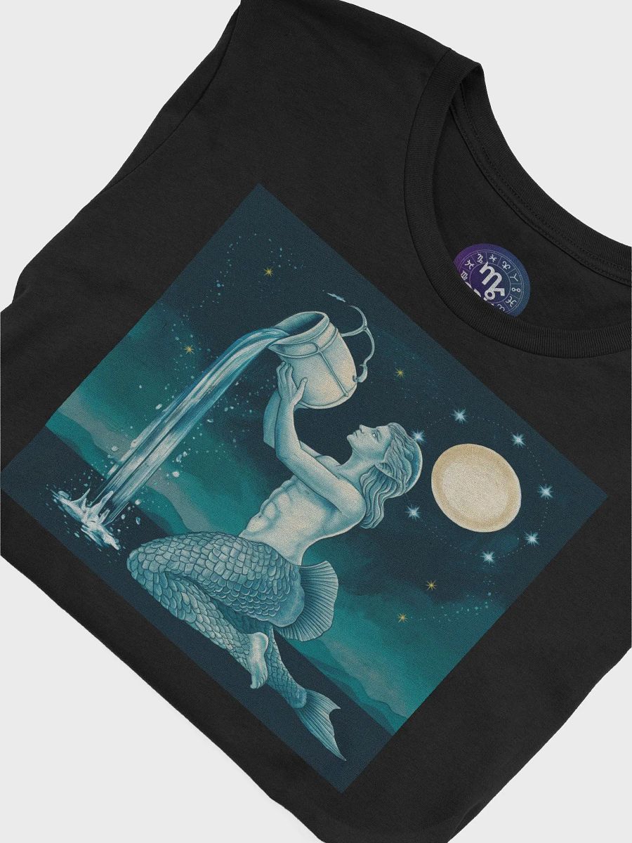 Aquarius Zodiac Unisex Supersoft T-Shirt - Mermaid Water Bearer Design product image (7)