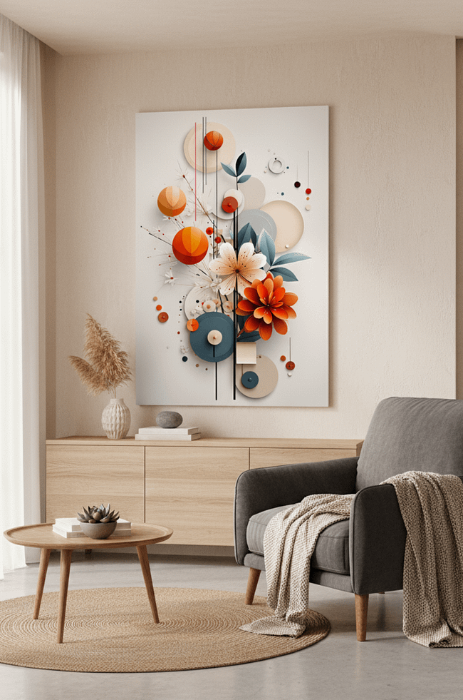 Abstract Floral Wall Art