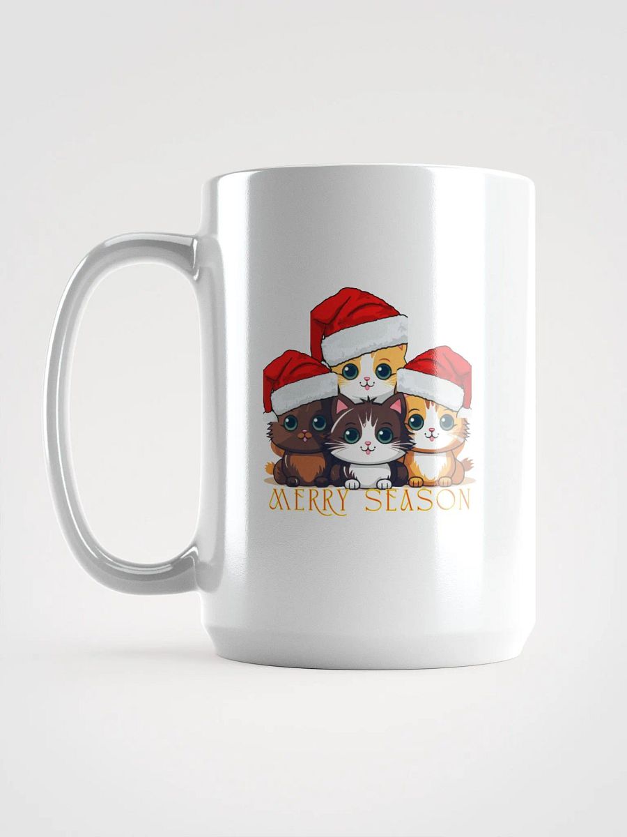 Merry Season Cats White Glossy Mug product image (6)