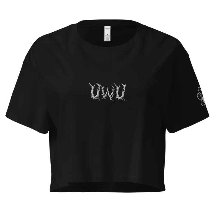 Embroidered Metal UwU Cropped T-Shirt product image (1)