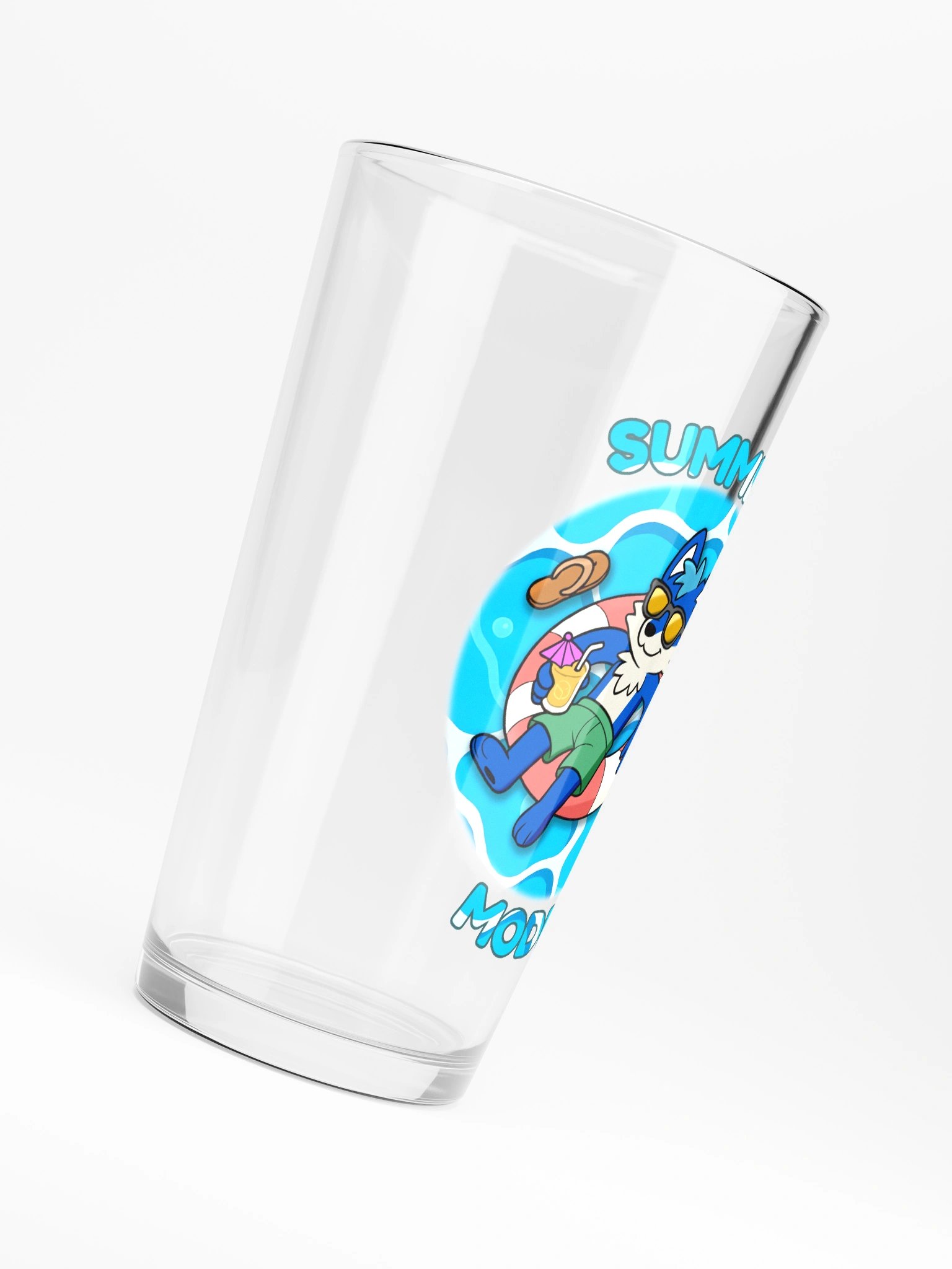"Summer Mode" CobaltFox Pint Glass product image (6)
