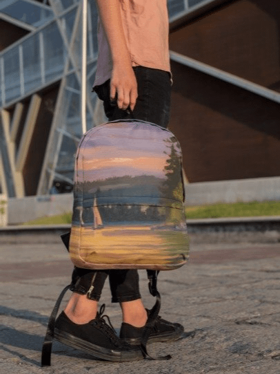 Sunset Lake Sailing, Minimalist Backpack product image (2)