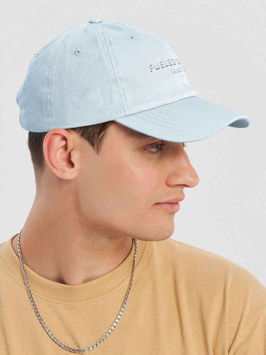 FUELED BY SPITE (white thread) embroidered pastel dad hat product image (22)