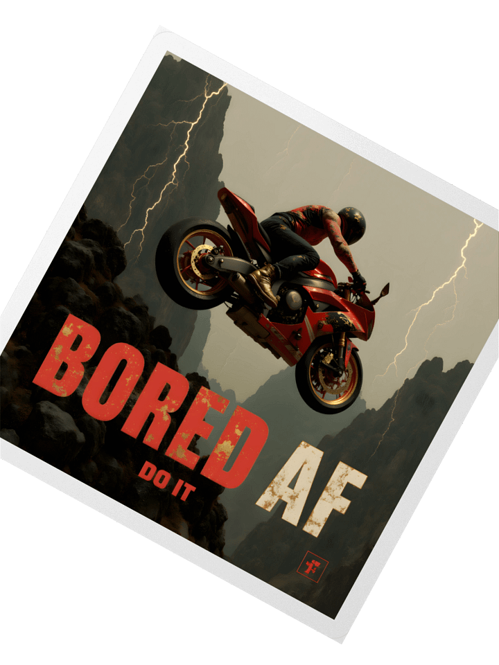 Mountain Moto Art Print – Bored AF Adventure Sticker product image (6)