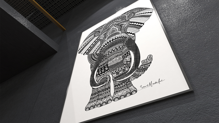 Mandala Elephant Poster Print product image (1)