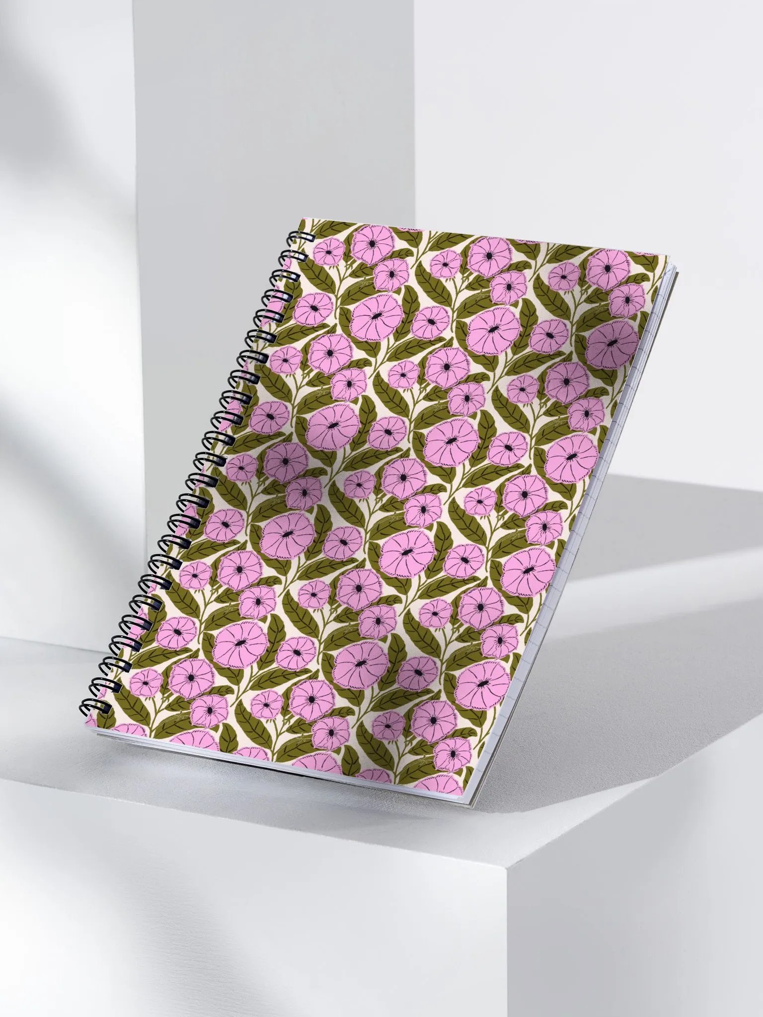 Dipladenia Dreams - Pink and Green - Spiral Notebook product image (1)