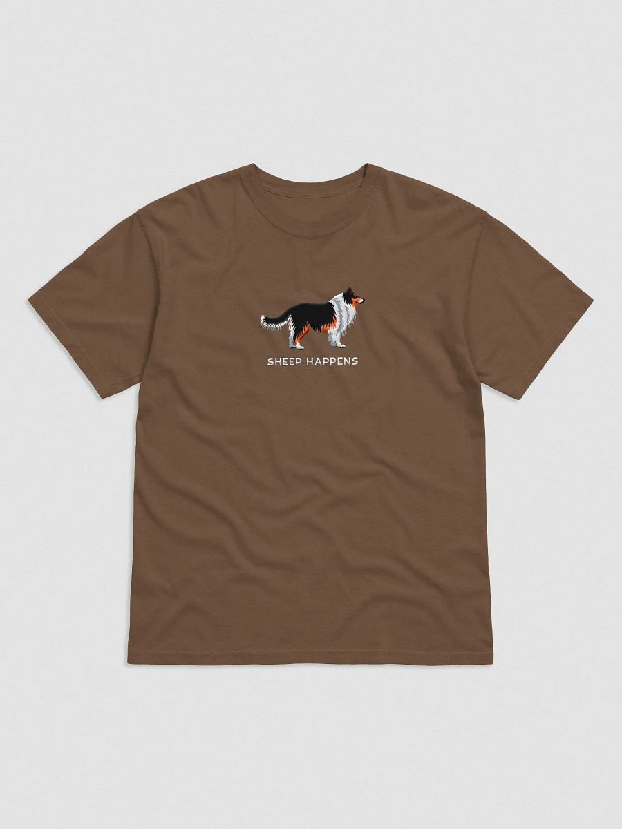 Sheep Happens T-Shirt(Embroidered) of a Shetland Sheepdog(Tricolor) product image (4)