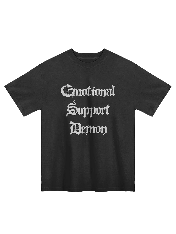 Emotional Support Demon Faded Oversized T shirt product image (1)