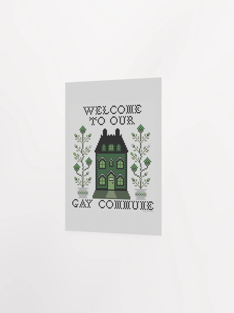 Welcome to Our Gay Commune Print - Aromantic Flag product image (2)