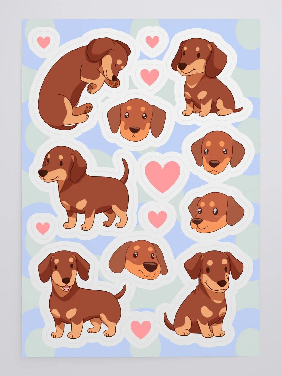 Dachshund Delight Kiss Cut Sticker Sheet product image (4)