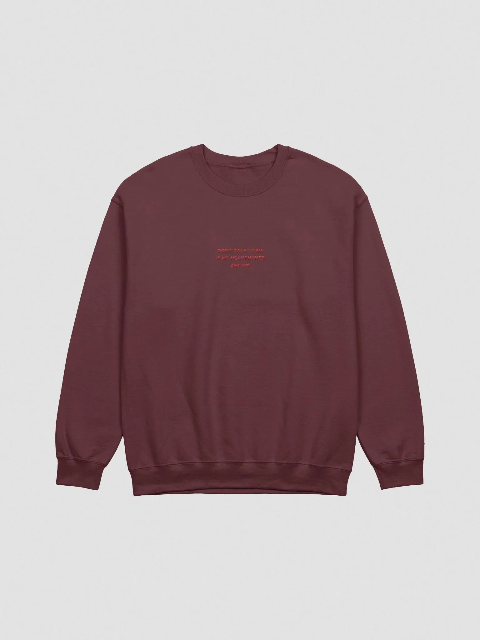HEADPHONES ON embroidered crewneck (pink) product image (2)