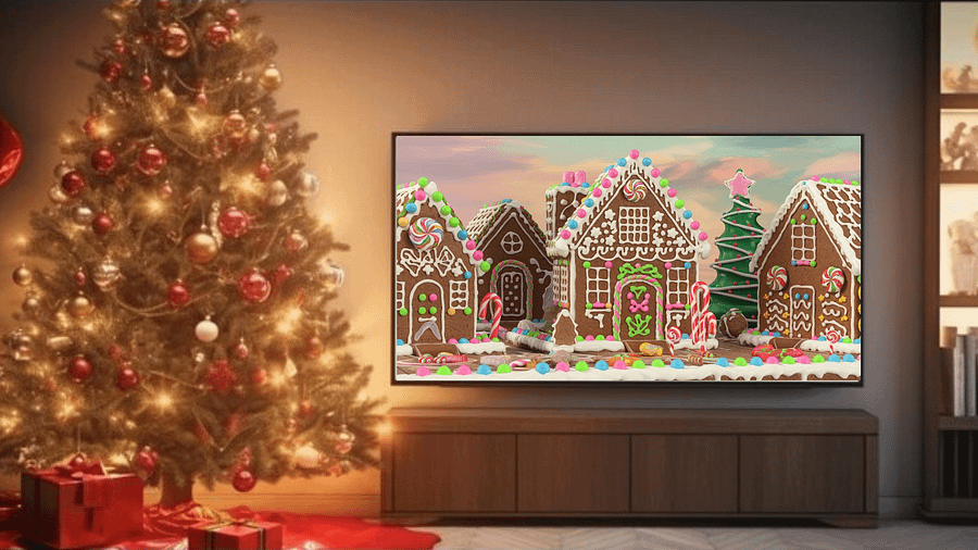 Gingerbread Cottage in Winter Wonderland – Frame TV product image (4)