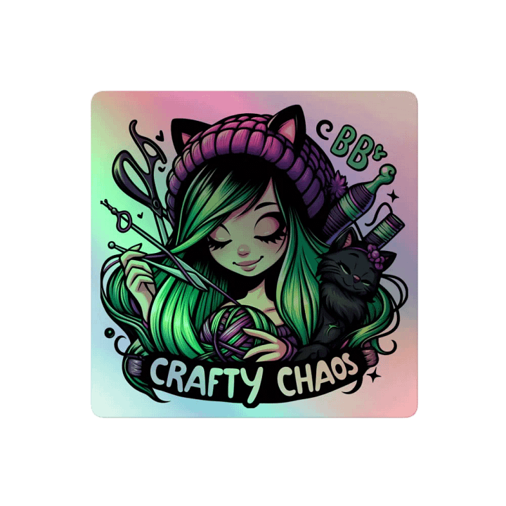 crafty chaos sticker product image (2)