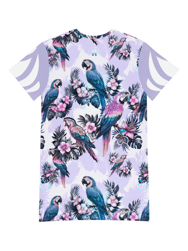 Elysian Birds-T shirt dress purple product image (3)