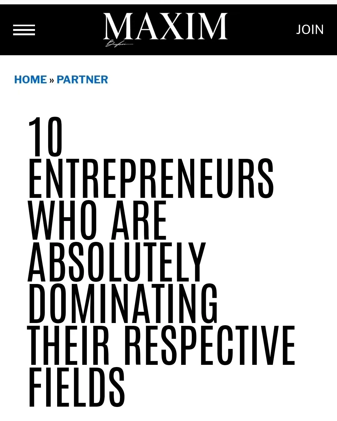 Completely humbled & honored to make Maxim's 2023 Top 10 Entrepreneurs to Watch!

Thank you so much to everyone who supports ...