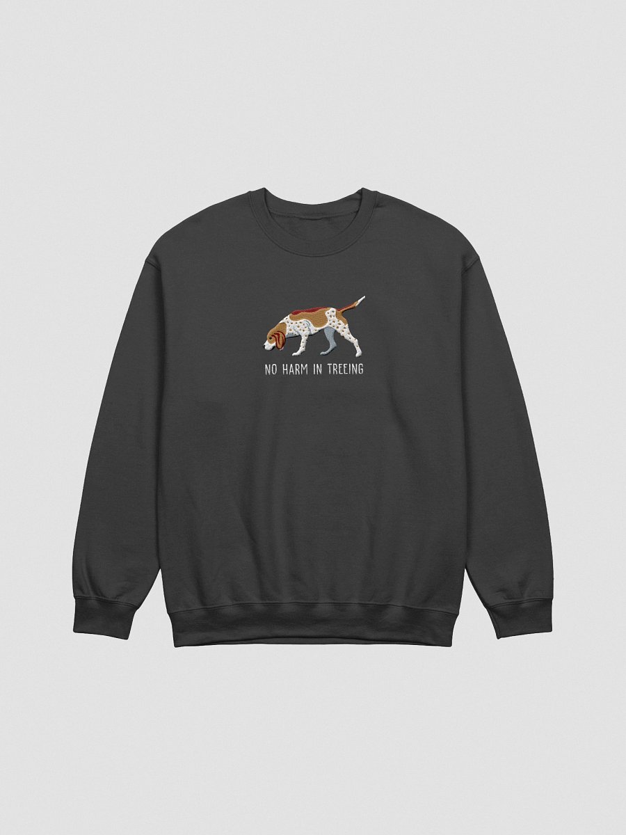 No Harm in Treeing Sweatshirt (Embroidered) of a Redtick Coonhound product image (5)