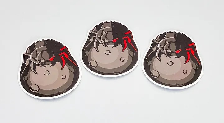 TDL Spider on the Moon Stickers 3-pack product image (1)