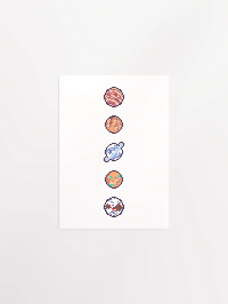 Pixel Planets Poster