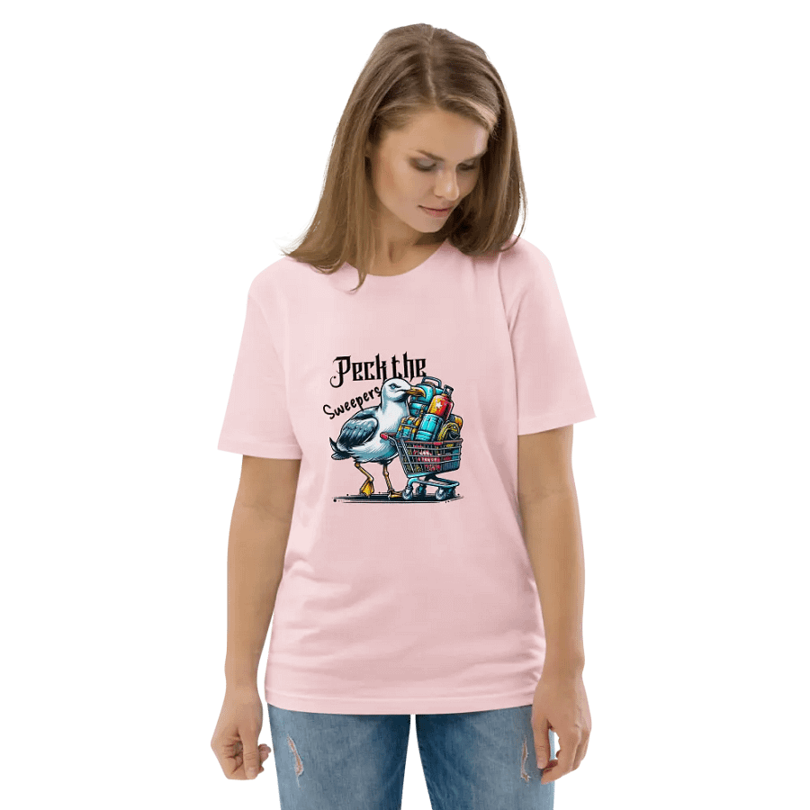 Peck the sweepers! organic cotton tee shirt. product image (392)