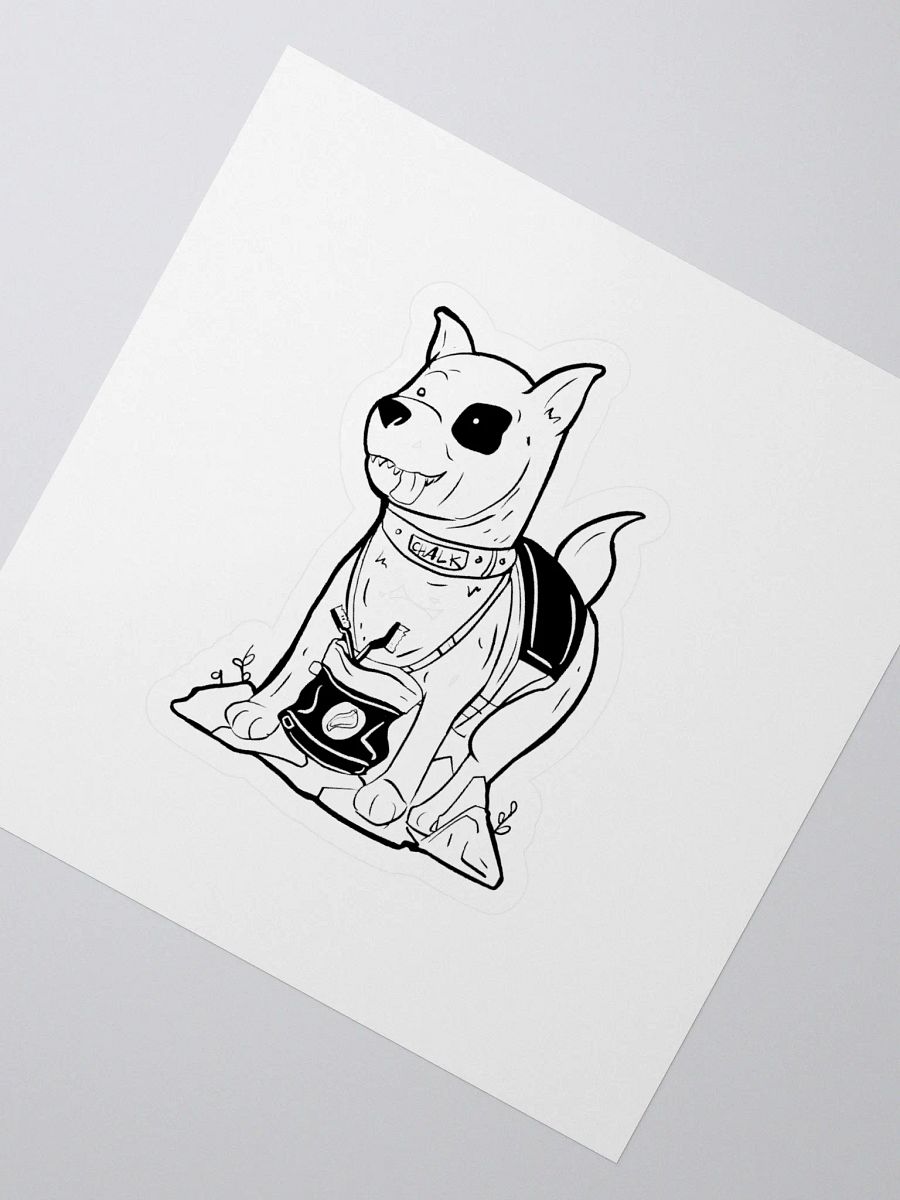 Chalk rock climbing dog sticker product image (2)