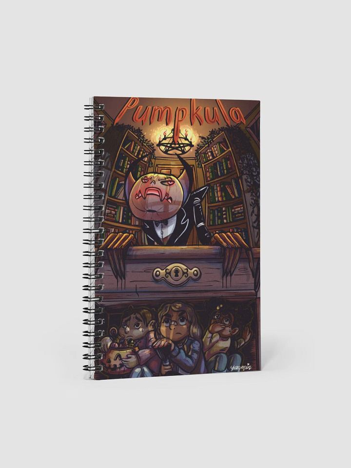 Pumpkula's Study Notebook - Spooky Vampire Pumpkin Monster Illustration product image (1)
