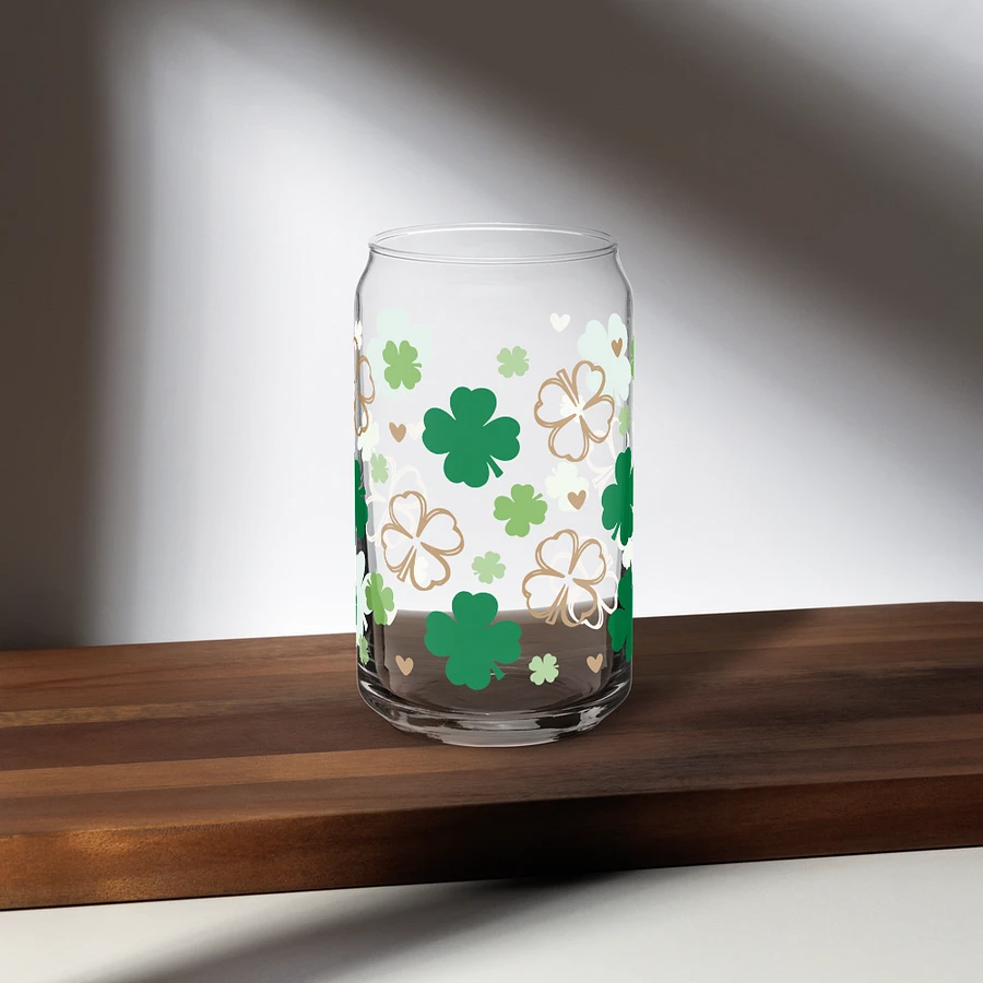 Shamrock Print Can-Shaped Glass ☘️ product image (6)