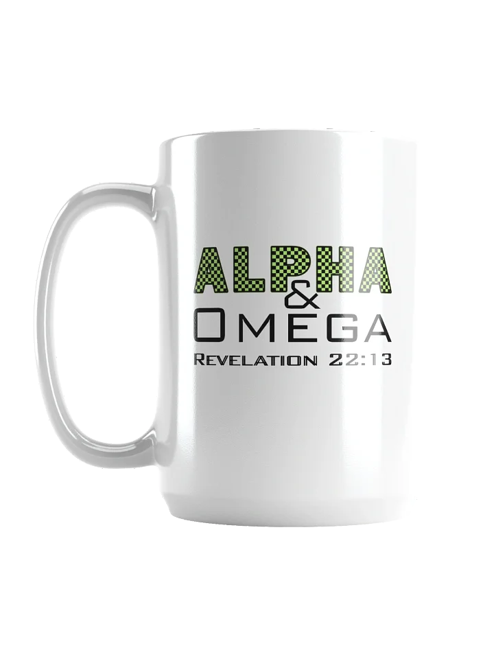 Alpha & Omega Christian 15 oz Mug | Jesus Christ Faith Gift | Inspirational Coffee Cup for Believers product image (1)