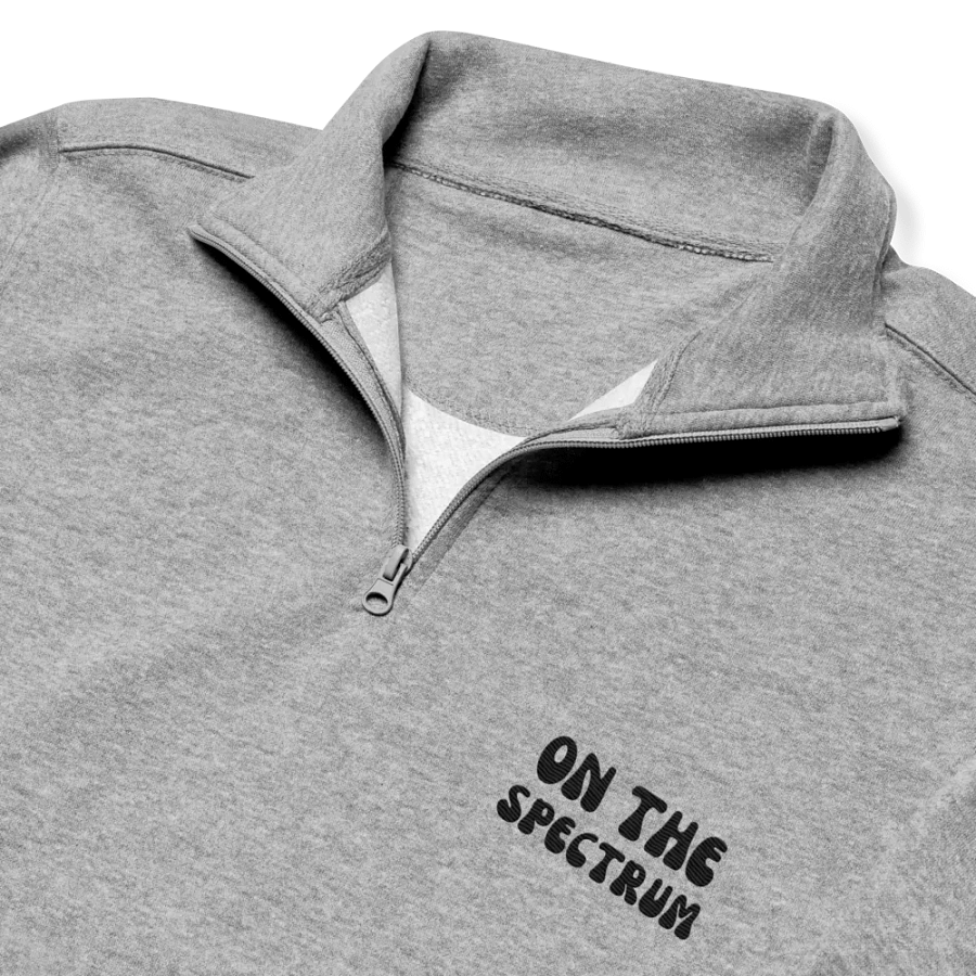 ON THE SPECTRUM (black) embroidered quarter zip product image (7)