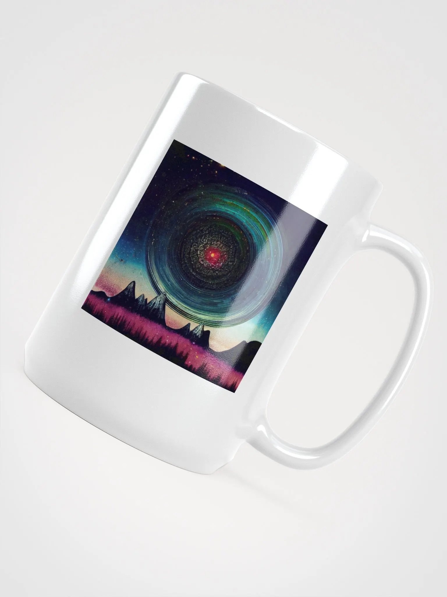 Cosmic Vortex White Glossy Mug product image (4)