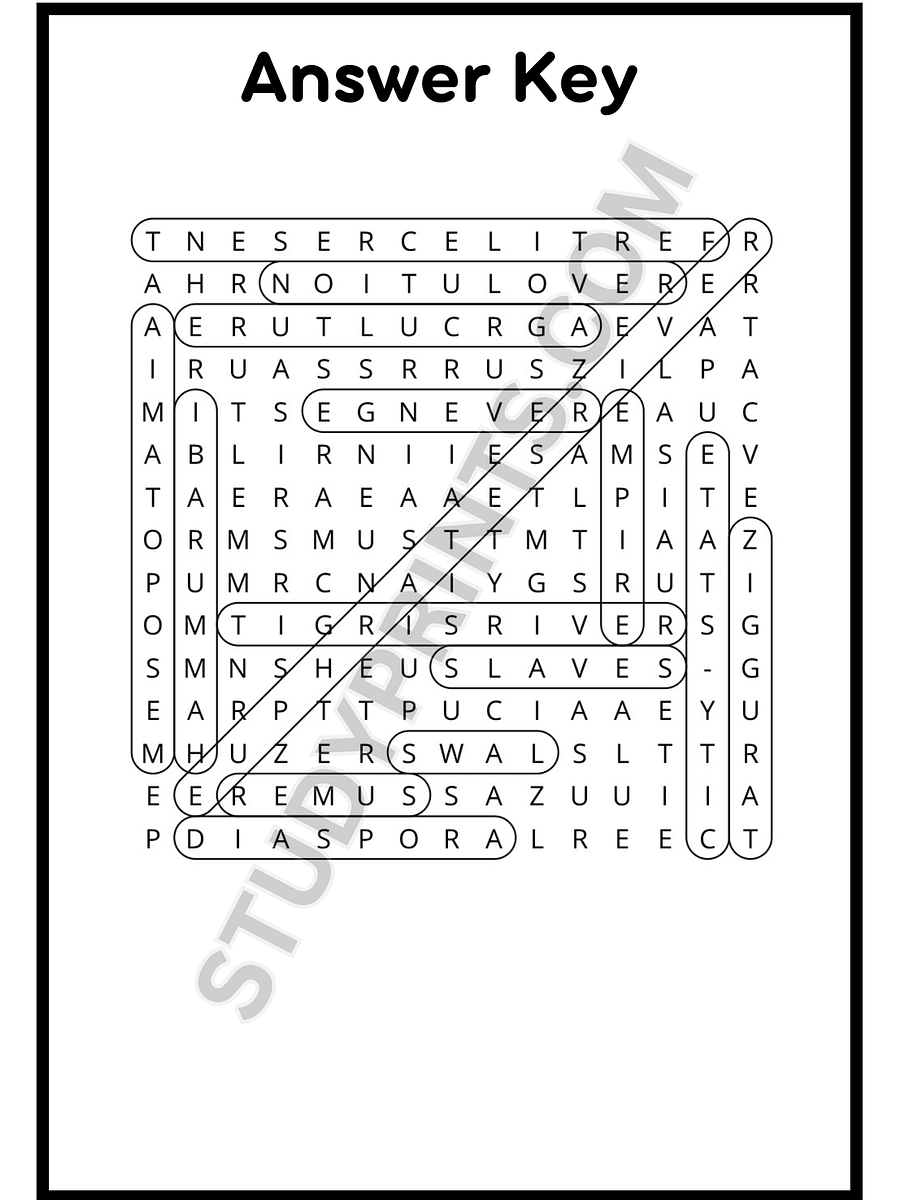 Mesopotamia Word Search Puzzle printable product image (3)