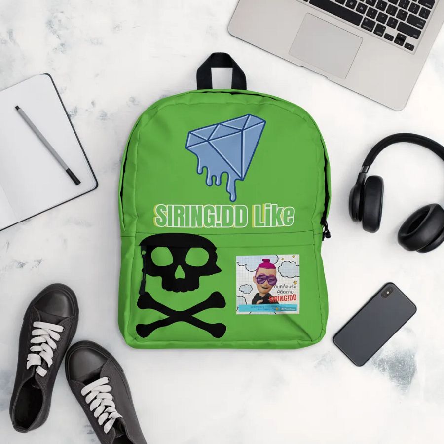 กระเป๋าเป้สะพายหลังลายหัวกระโหลกและเพชร product image (12)