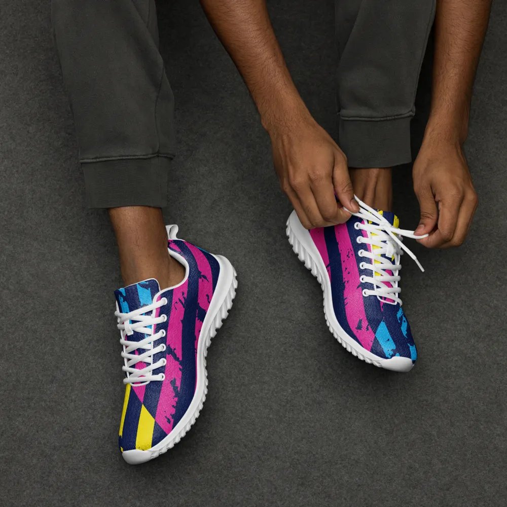 Grunge Stripes Men's Athletic Shoes product image (12)