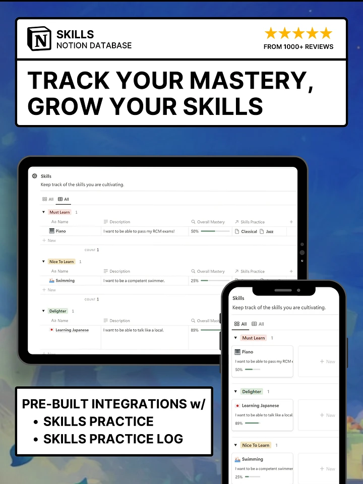 Skill Tree Notion Template product image (2)