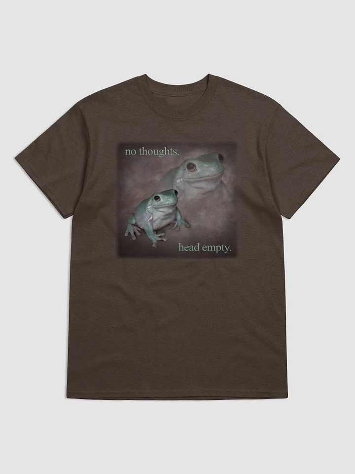 No thoughts, head empty frog T-shirt product image (1)