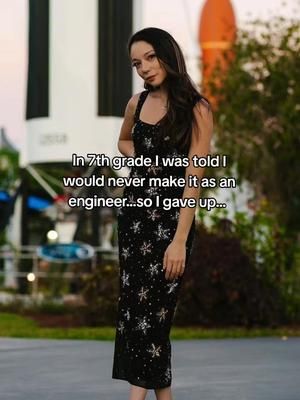 My 7th grade math teacher destroyed my confidence and love of STEM, so I gave up. It took years to convince me to go back to pursue engineering. Now I get to attend the @Reinvented Magazine Space Gala! #womeninstem #stem #nevergiveup 
