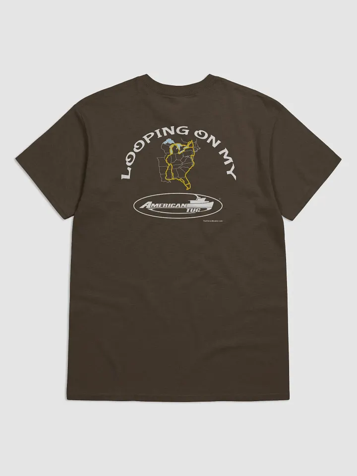 Looping On My American Tug - T-Shirt - Dark Shirt w/White Logo product image (1)