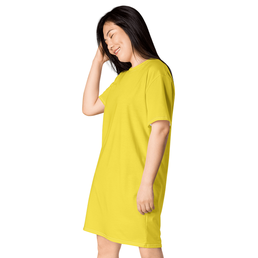 Taxi Cab Yellow Solid Color T-Shirt Dress product image (3)