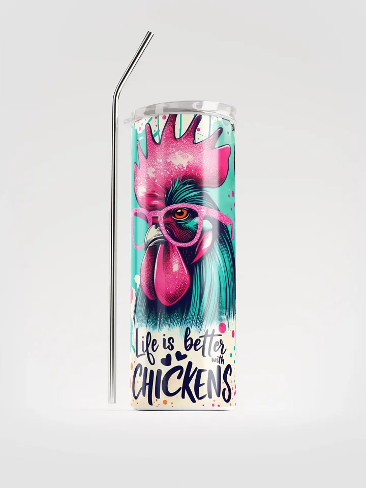 Funky Life Is Better With Chickens Stainless Steel Tumbler product image (2)