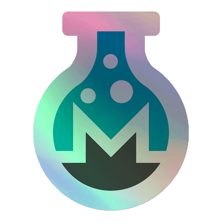 Monero Research Lab: Holographic Flask Sticker product image (1)