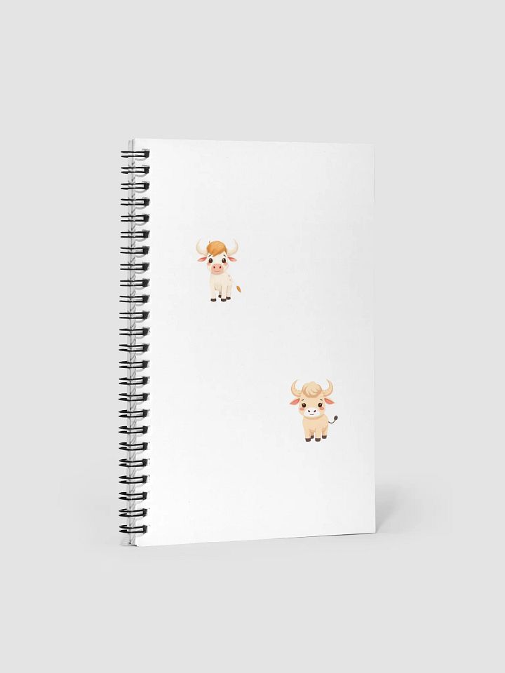 Whimsical Cow Cartoon Spiral Notebook product image (1)